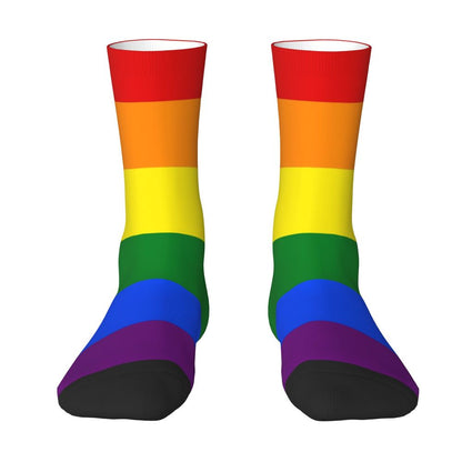 Gay Bear Paw Flag GLBT Mens Crew Socks Unisex Fun LGBT Lesbian Spring Summer Autumn Winter Dress Socks