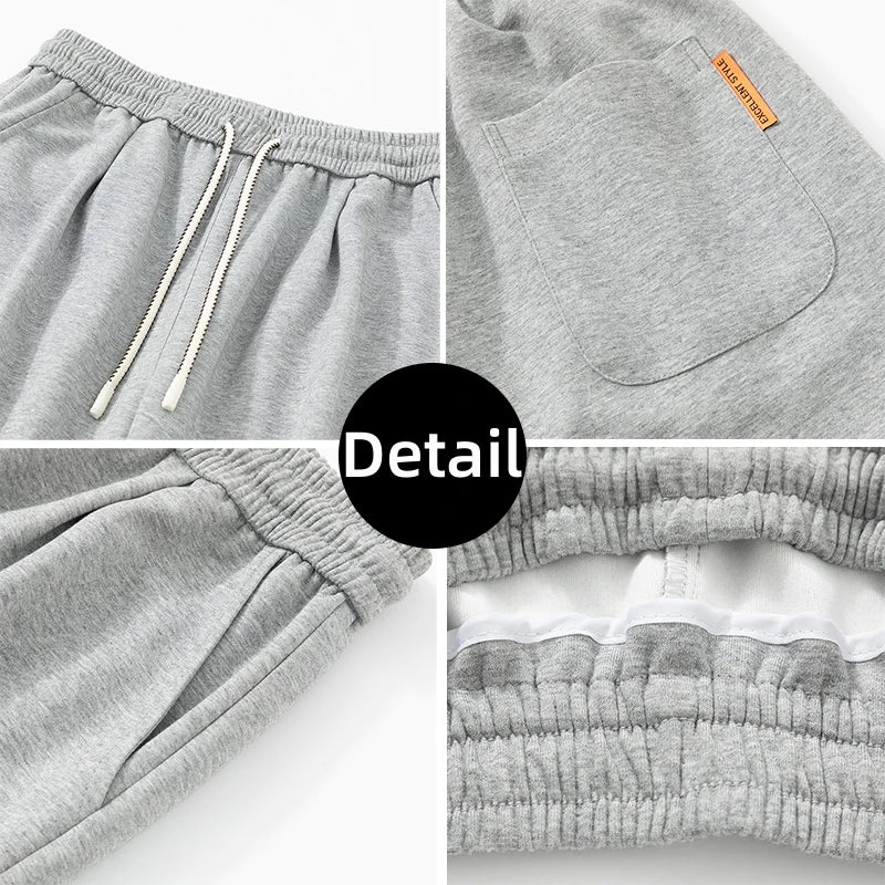 New Spring Harem Pants Men Casual Pants Comfortable Cotton Fabric Solid Sweat Trousers Straight Streetwear Oversize Size 8xl