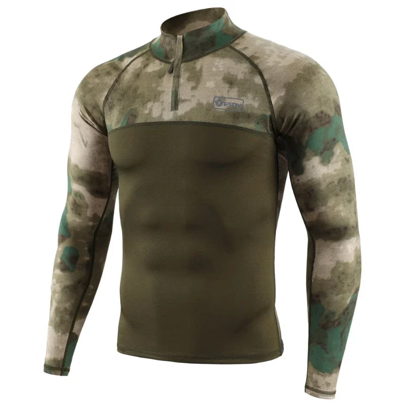 New Men's Outdoor Hunting Hiking Uniform Tactical T-shirt Long Sleeve Camouflage tacticsT-shirt Sports Mens Clothing