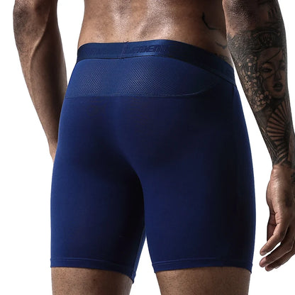 Mens Underwear Mesh Quick Dry Wicking Boxer Briefs Active Sports Soft Breathable Elastic Waistband Total Support Pouch Underpant