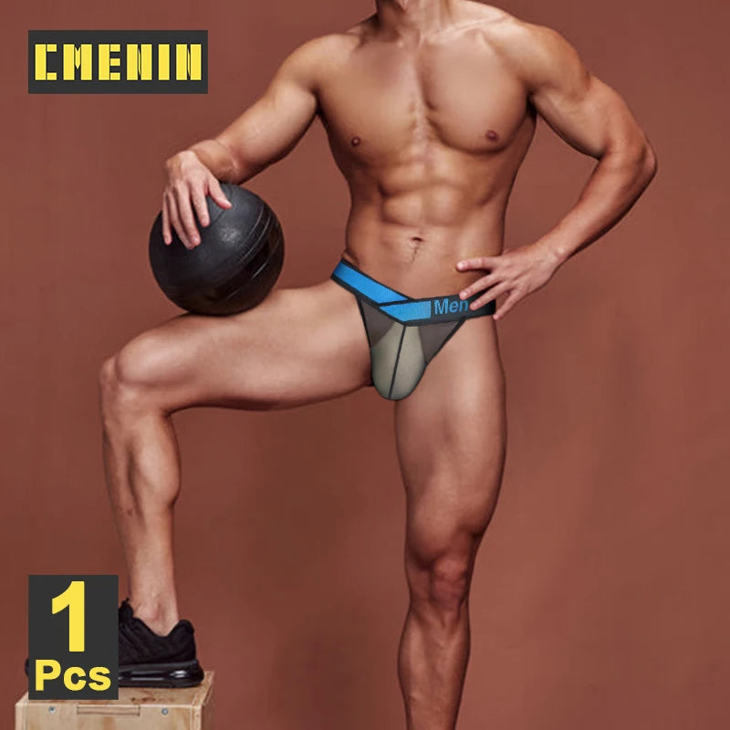 CMENIN Low Rise Men's Underwear Transparent Ultra-thin Mesh Brief