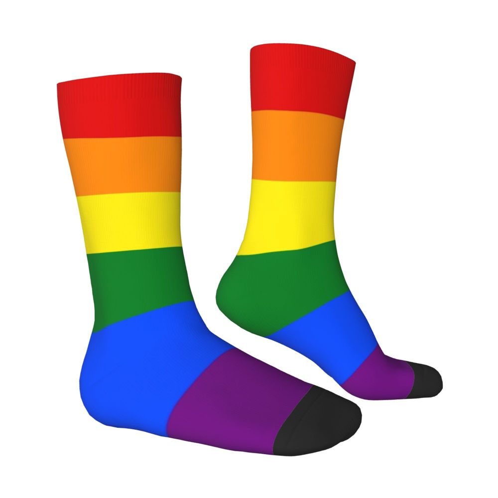 Gay Bear Paw Flag GLBT Mens Crew Socks Unisex Fun LGBT Lesbian Spring Summer Autumn Winter Dress Socks