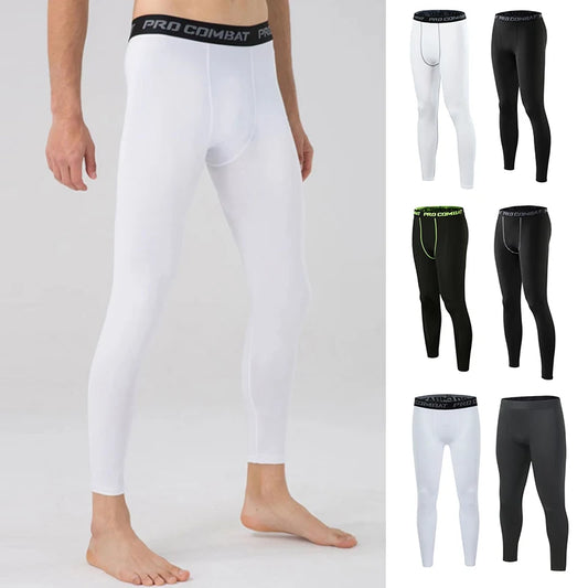 Men Running Leggings Quick Dry Sport Gym Tights Fitness Training Pants Compression Pants Crossfit Basketball Leggings Sportswear