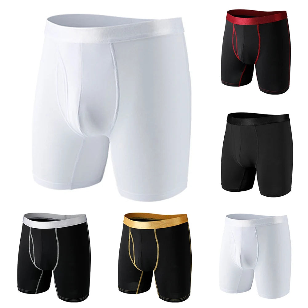 Men Sport Shorts Comfort Underwear Middle Waist Panties Bullet Separation Scrotum Physiological Underpants Longshort