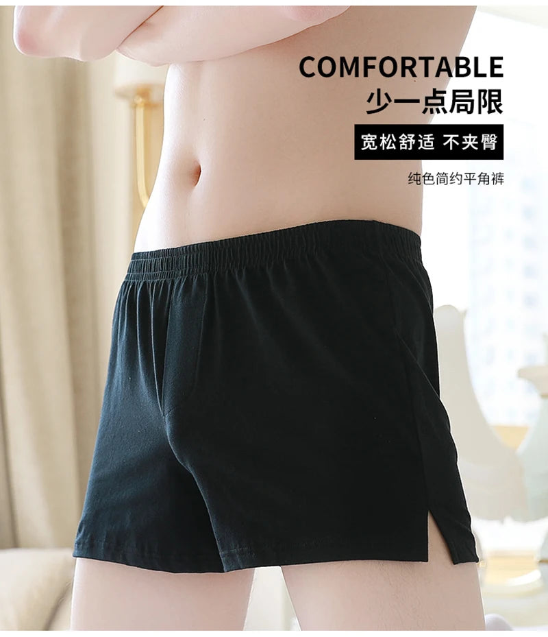 New Arrival Men Underwear Boxers Cotton Soft Breathable Mens Boxer Trunks Home Wear Loose Shorts Male Panties Cueca Calzoncillos