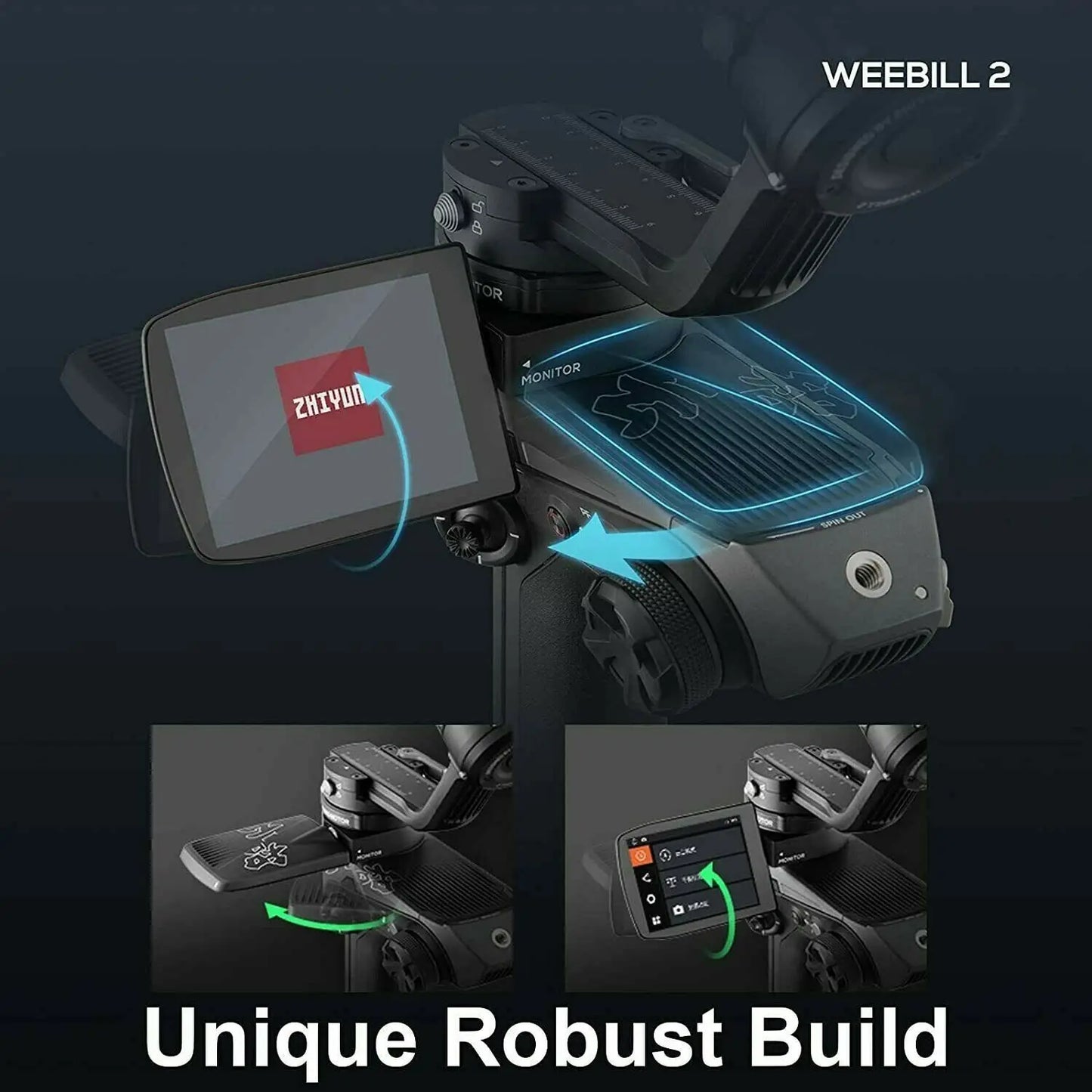 Zhiyun Weebill 2 Handheld Gimbal Stabilizer 3-Axis for DSLR Mirrorless Cameras Compatible with Canon/Sony/Panasonic/Nikon/LUMIX