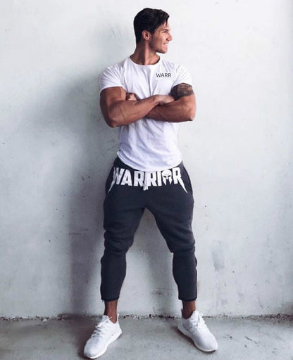 Sweatpants Muscle Men Brother Training Slim-Fit Skinny Pants