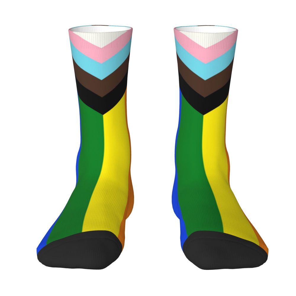 Gay Bear Paw Flag GLBT Mens Crew Socks Unisex Fun LGBT Lesbian Spring Summer Autumn Winter Dress Socks