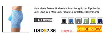 Men Long Boxers Men Underwear Sexy U Convex Male Panties Soft Modal Friction Prevention Leg Men Long Boxershorts Man Underpants