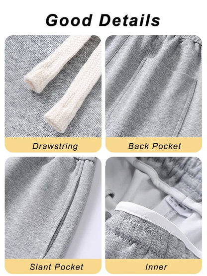 Spring Autumn Men Sweatpants Korean Fashion Sportswear Drawstring Wide Leg Straight Track Pants Cotton Casual Loose Trousers