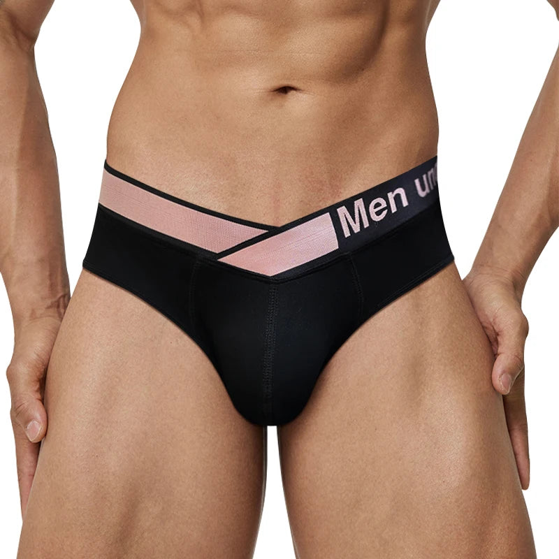 Sexy Male Modal Underwear Men Briefs U Convex Gay Men's Panties Breathable Soft Low Waist Mens Brief