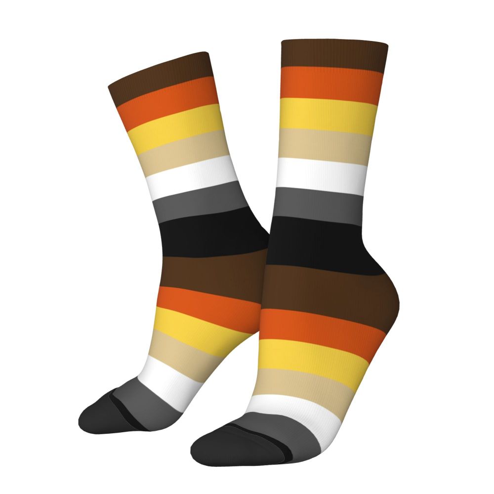 Gay Bear Paw Flag GLBT Mens Crew Socks Unisex Fun LGBT Lesbian Spring Summer Autumn Winter Dress Socks