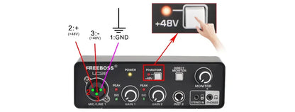 FREEBOSS PC Recording Sound Card Drive Free 5 Channels DIR Monitor Computer External Audio Interface Guitar ASIO4ALL Mac OS UC26