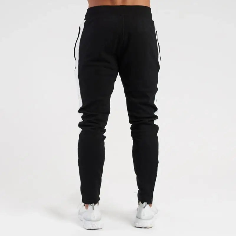 Winter new color plus fleece warm small legs men's sports pants fitness casual pants long pants