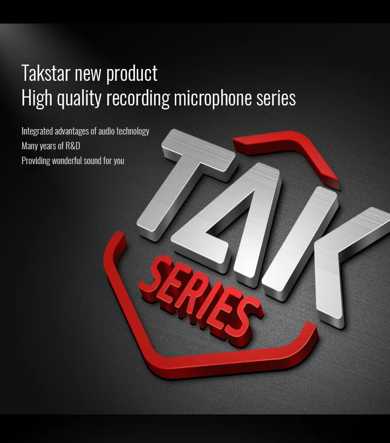 Takstar TAK55 Professional Recording Microphone Three Polar Patterns For Vocal Streaming Podcasting Stuidio Condenser Mic