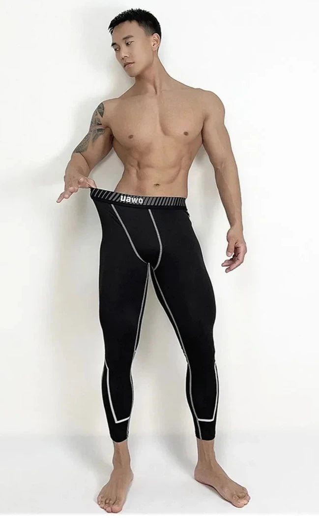 Men Sports Compression Leggings Training