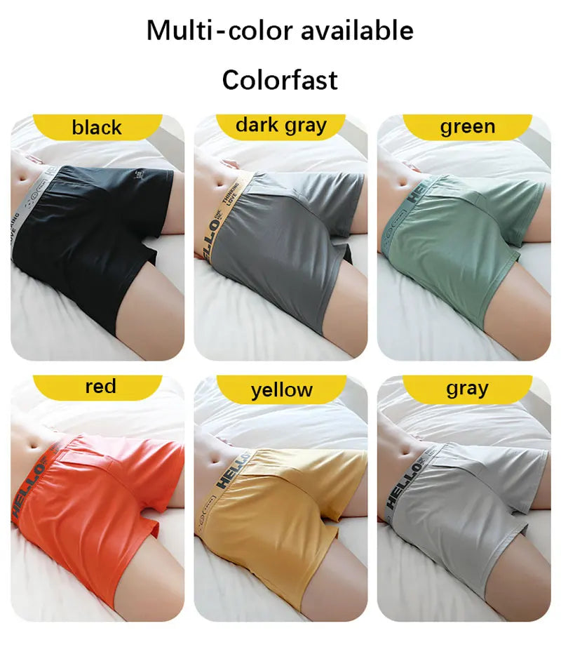 High Quality Cotton Soft Underwear Boxer Shorts Sleepwear Men Fitness Loose Cozy Arrow Panties Male Comfortable Sleeping Shorts