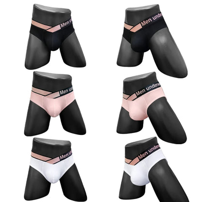 Sexy Male Modal Underwear Men Briefs U Convex Gay Men's Panties Breathable Soft Low Waist Mens Brief