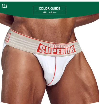 CMENIN Cotton Sexy High Cuts Men's Underwear Briefs Pouch Cuecas Jockstrap Brief Male Gay Bikini Underpant Gay Slip Homme Briefs