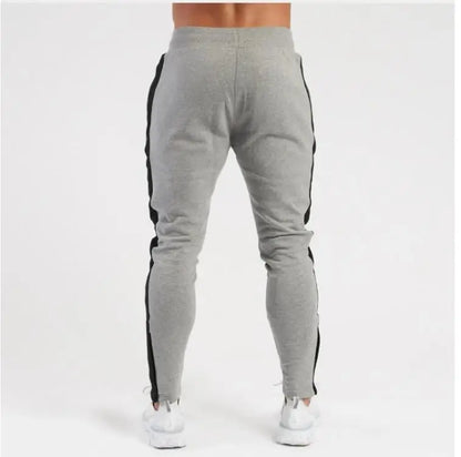 Winter new color plus fleece warm small legs men's sports pants fitness casual pants long pants