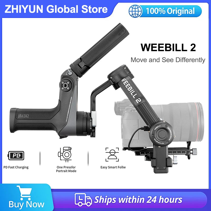 Zhiyun Weebill 2 Handheld Gimbal Stabilizer 3-Axis for DSLR Mirrorless Cameras Compatible with Canon/Sony/Panasonic/Nikon/LUMIX