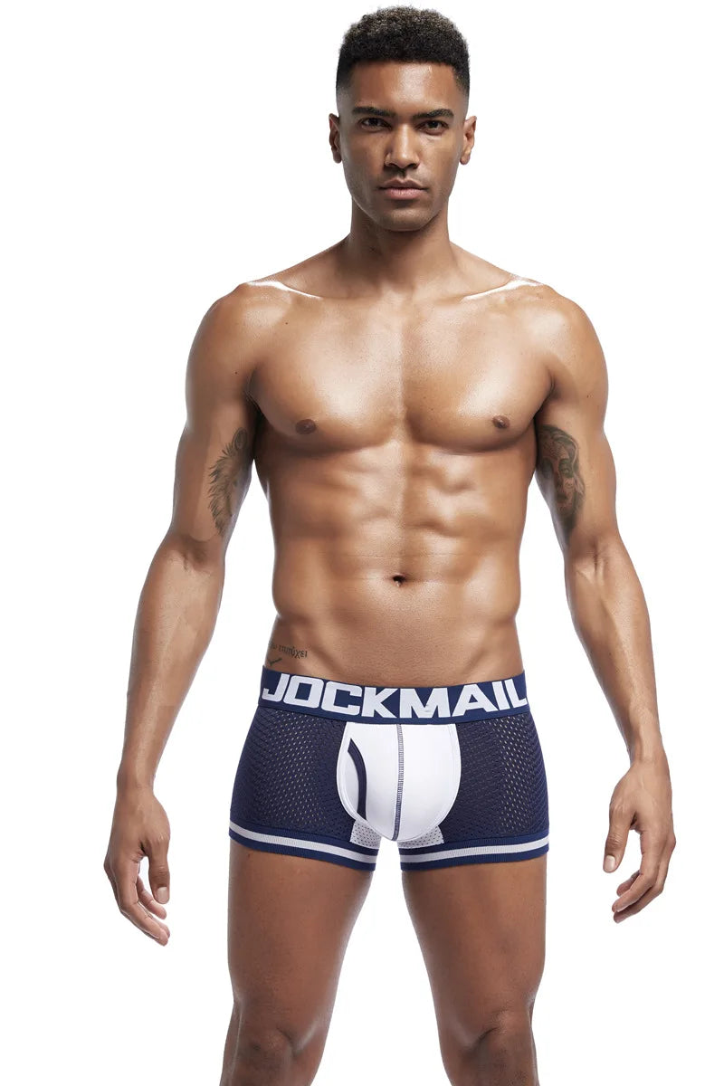 JOCKMAIL Men's Low Waist Breathable Boxer Briefs