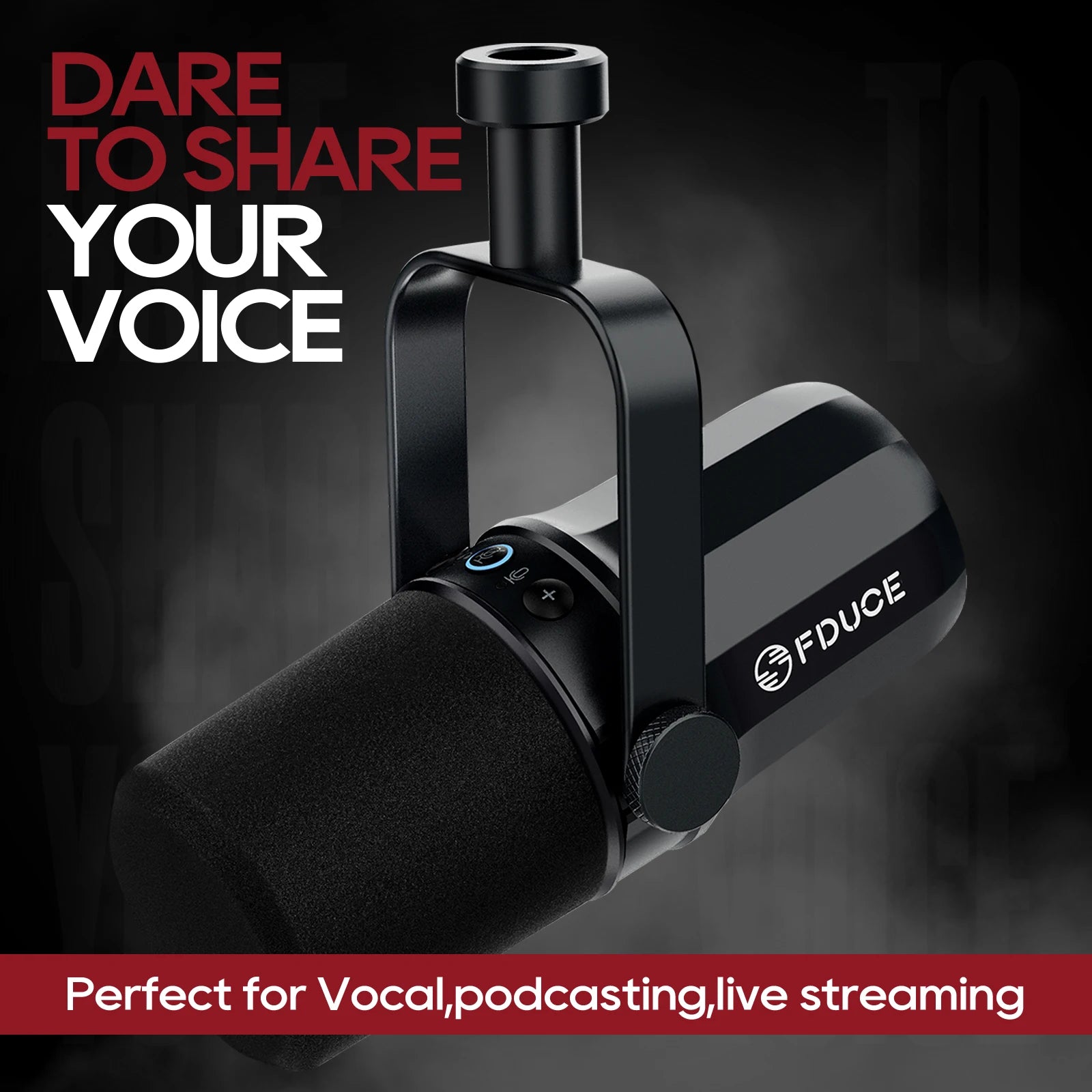 FDUCE SL40X/SL40 USB/XLR Dynamic Microphone With Built-in Headset Output &amp; Sound Insulation,For Podcasts,Games, Live Broadcast
