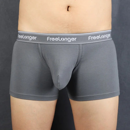 Men Breathable Seamless  U Pouch Boxer Briefs.