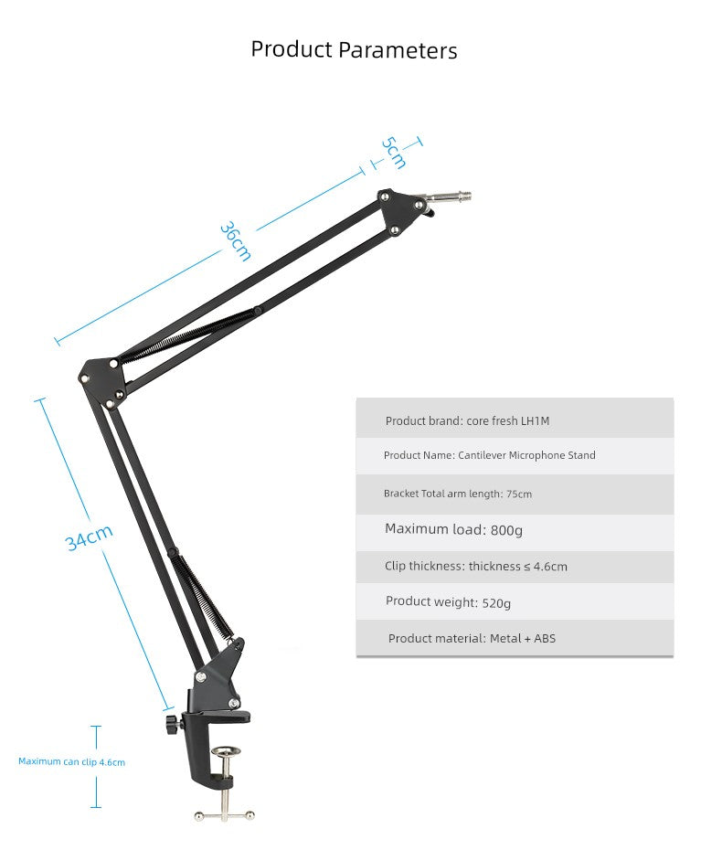 Core Fresh Microphone Sound Card Desktop Microphone Bracket