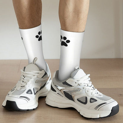 Paw Print Pattern Black Pawprint Men Women Socks Cycling Novelty Spring Summer Autumn Winter Stockings Gift