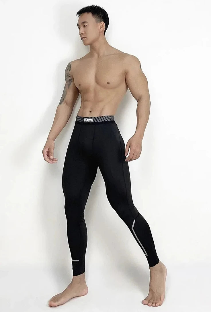 Men Sports Compression Leggings Training