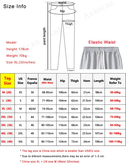 Spring Autumn Men Sweatpants Korean Fashion Sportswear Drawstring Wide Leg Straight Track Pants Cotton Casual Loose Trousers