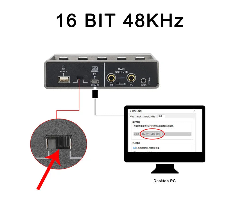 TEYUN Audio Interface 2 Channel 48V Diver-Free Computer Record Electric Guitar Echo Effects PC Recording External Sound Card Q16