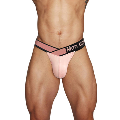 CMENIN Men's Underwear High Cut Bikini Jockstrap Underwear Gradient Elastic Band