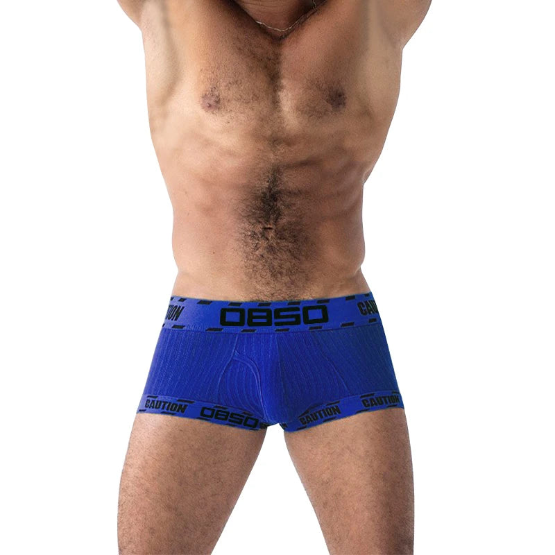 3pcs Men's Cotton U Convex Boxer Briefs