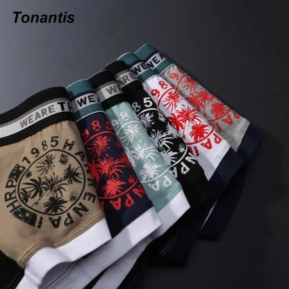 3PCs/Set Men Underwear Boxer Shorts Men's Panties Cotton Boxer Men Young Personality Underpants Breathable Comfort Male Boxers