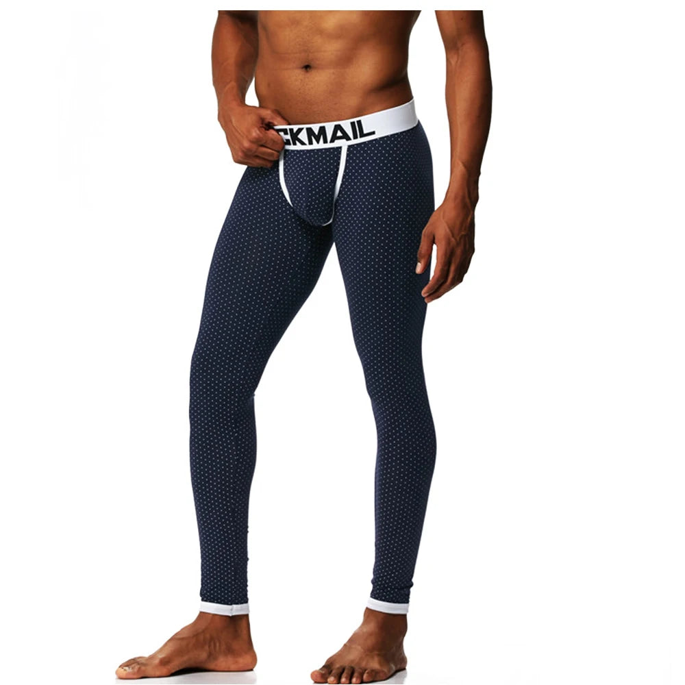 Sexy Cotton Thermo Long Johns Leggings Pants Fashion Men Thermal Underwear Thermal Leggings Pants Autumn Winter Sleeping Bottoms