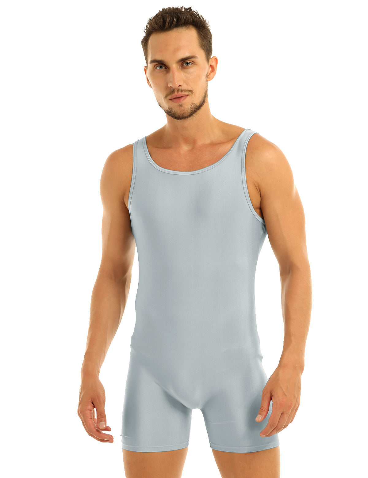 Men's Gymnastics Leotard Swimsuit Sports Body Swim Bodysuit Bodystocking Swimwear Swimming Bathing Suit Unitard Under Clothes