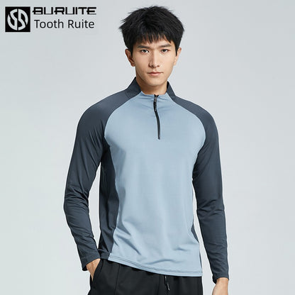 Men's Long-Sleeved Outdoor Track Football Basketball T-shirt