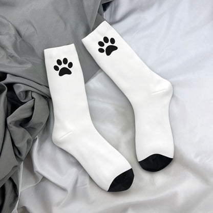 Paw Print Pattern Black Pawprint Men Women Socks Cycling Novelty Spring Summer Autumn Winter Stockings Gift