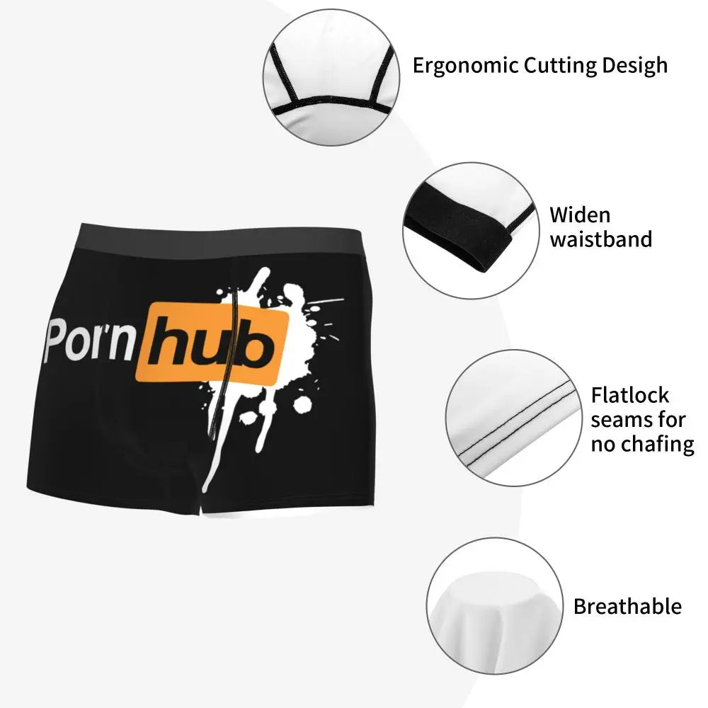 Custom Male Funny Porns Hub Underwear Boxer Briefs Breathable Shorts Panties Underpants