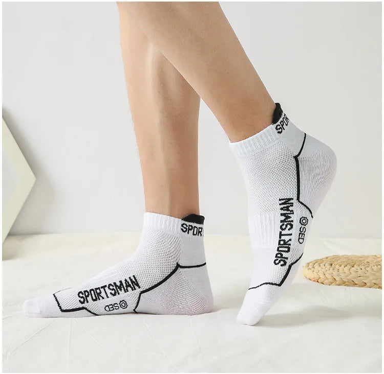 5Pairs/Men's High-quality Cotton Socks Summer Men's Breathable Sports Socks Ankle Socks Casual Thin Style Outdoor Running Socks