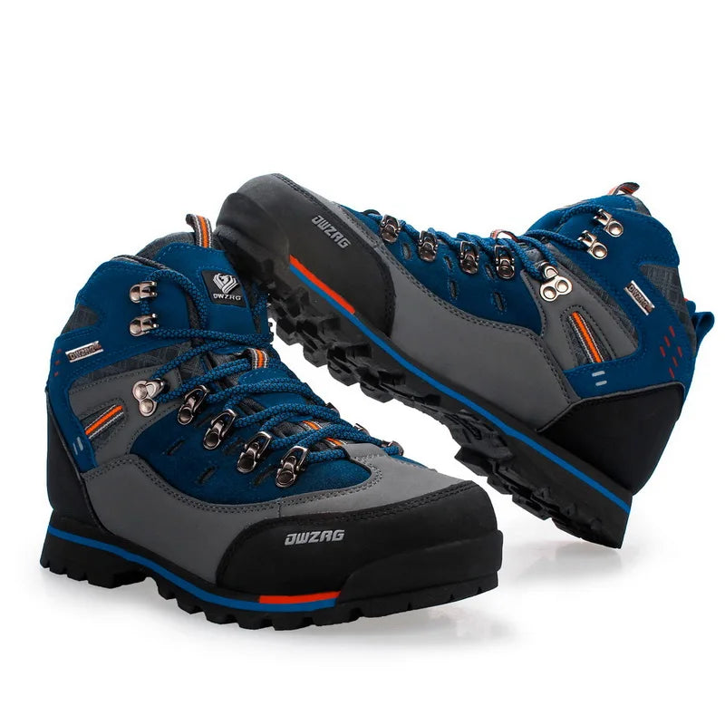 Men Hiking Shoes Waterproof Leather Shoes Climbing &amp; Fishing Shoes New Outdoor Shoes Men High Top Winter Boots Trekking Sneaker