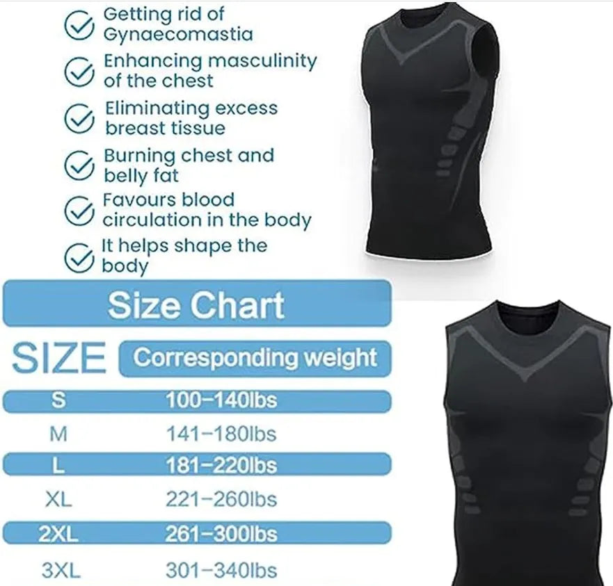 Summer Cool Men Shaping Vest Sleeveless Shirt Tight Compression Shapewear Shirts Tank Tops Body Shaper Breathable Ice Silk Vest