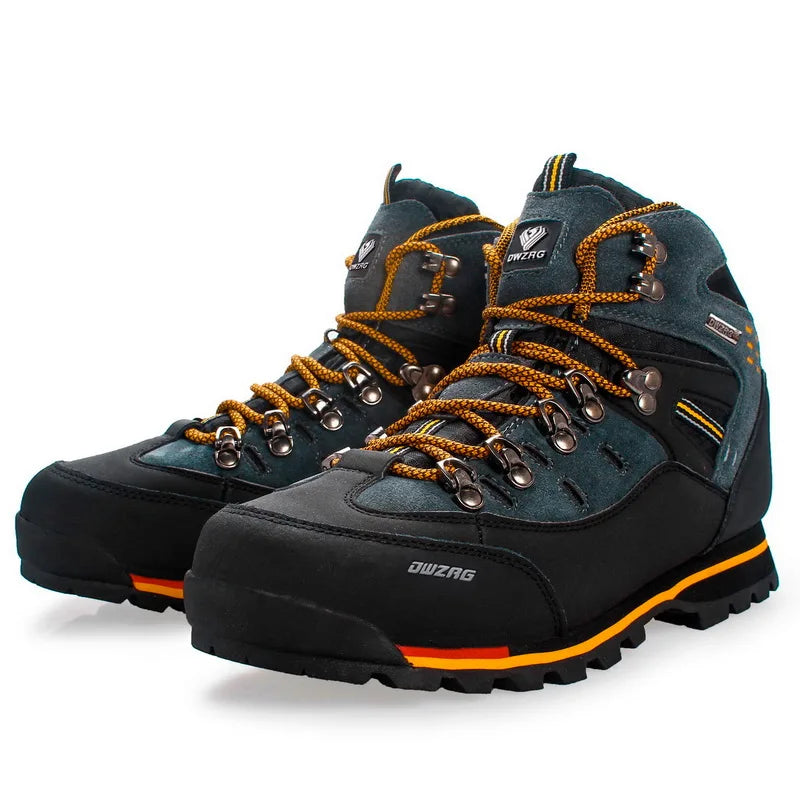 Men Hiking Shoes Waterproof Leather Shoes Climbing &amp; Fishing Shoes New Outdoor Shoes Men High Top Winter Boots Trekking Sneaker