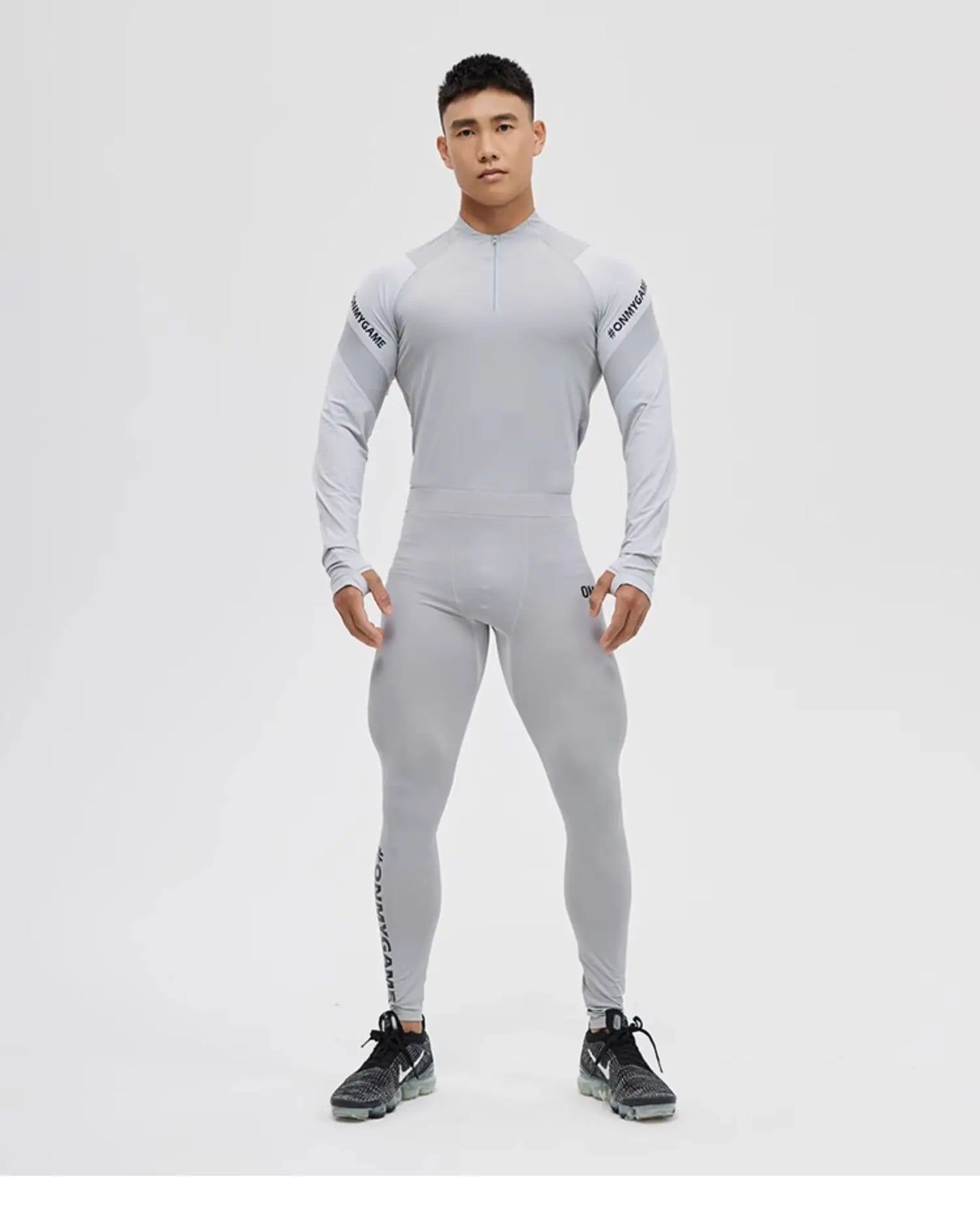 Blue Men's Tight Fitness Running Pants Leggings Plus Size Training Joggers Clothing Sweat Trousers