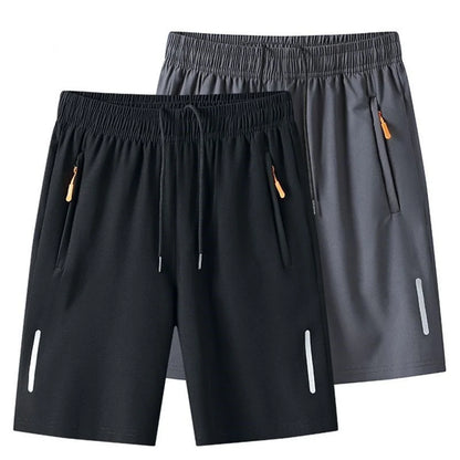 Ice Silk Shorts Quick Dry Breathable Men's Summer Thin Large Sport Running Sweat Wicking Hygroscopic Beach Casual Loose Capris