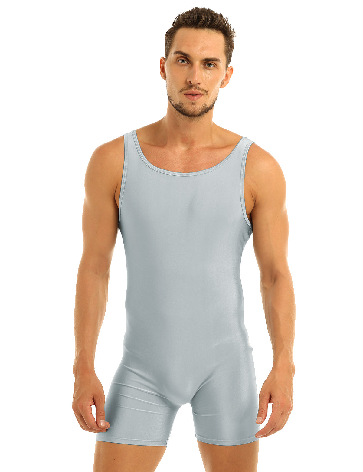 Men's Gymnastics Leotard Swimsuit Sports Body Swim Bodysuit Bodystocking Swimwear Swimming Bathing Suit Unitard Under Clothes