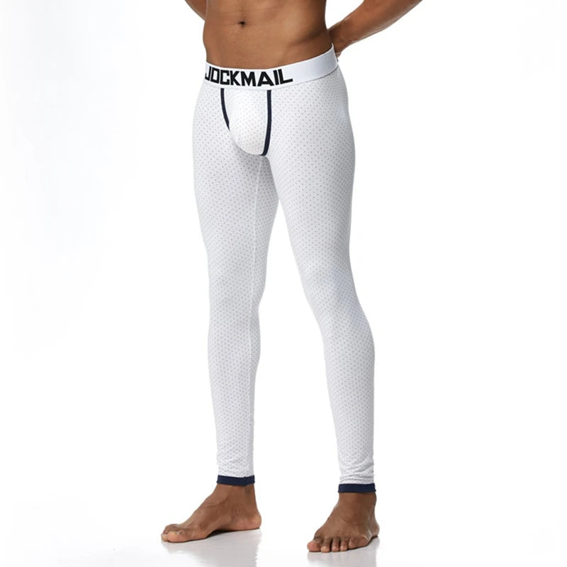 JOCKMAIL Brand Men Long Johns Cotton Printed leggings Thermal Underwear cueca Gay Men Thermo Underwear Long Johns Underpants