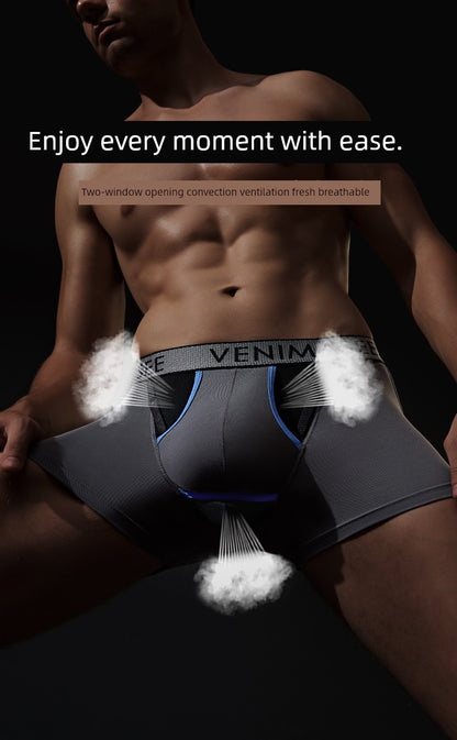 Patent Spermatic Vein Men Qu Zhang Underwear Scrotal Support with Function Boxers Adjustable Lift Pouch Bullet Separation